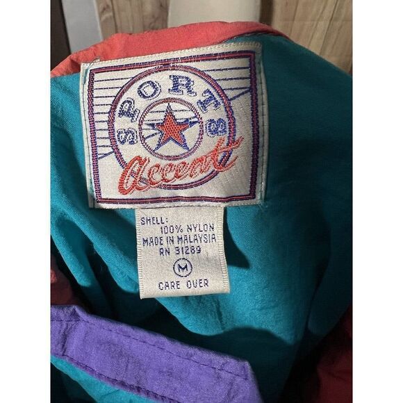 1990s Sports Accent Windbreaker - Picture 5 of 8